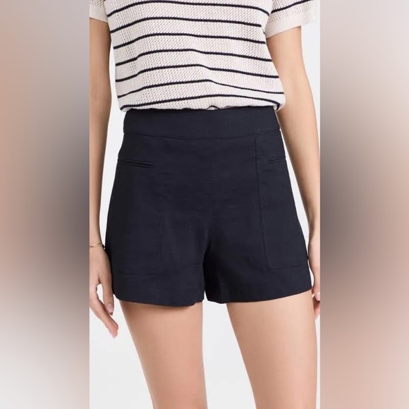 *NWT* Theory Mini Utility Short in Good Linen - Deep Navy - Picture 1 of 7